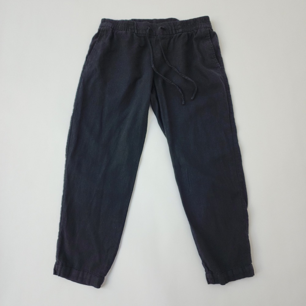 Lands End Linen Blend Pants Bundle 3 Pairs Black Lavender Tan Womens Size Medium - Picture 2 of 8